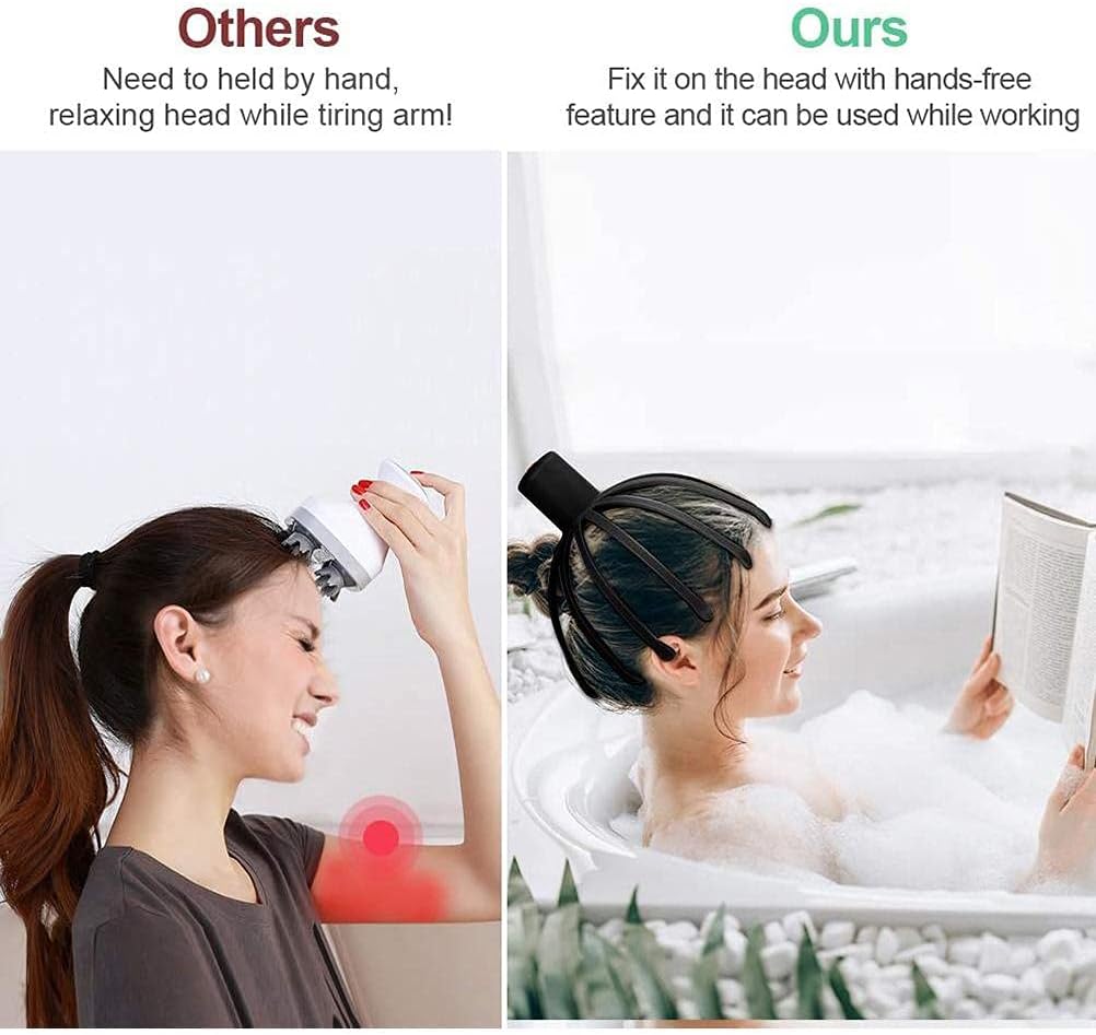 Head Massager Spider Hands-Free Electric